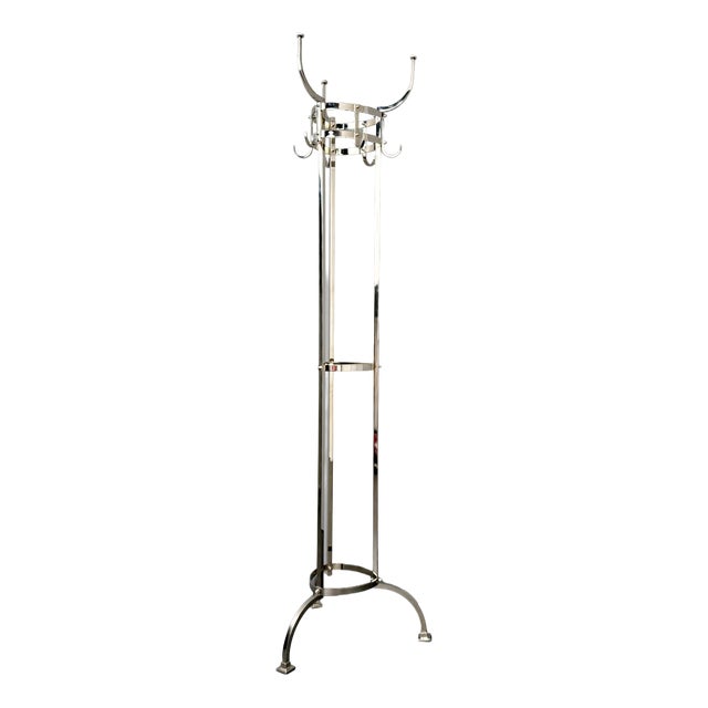 Nymphenburg Coat Rack in Nickel-Plated Brass by Otto Blümel for Classicon, Germany, 1990s For Sale
