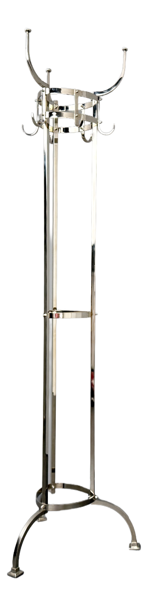 Nymphenburg Coat Rack in Nickel-Plated Brass by Otto Blümel for Classicon, Germany, 1990s