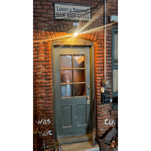 Red 1975 Sculpture CityScapes "Yesterday;s News" by Michael Garman For Sale - Image 8 of 12