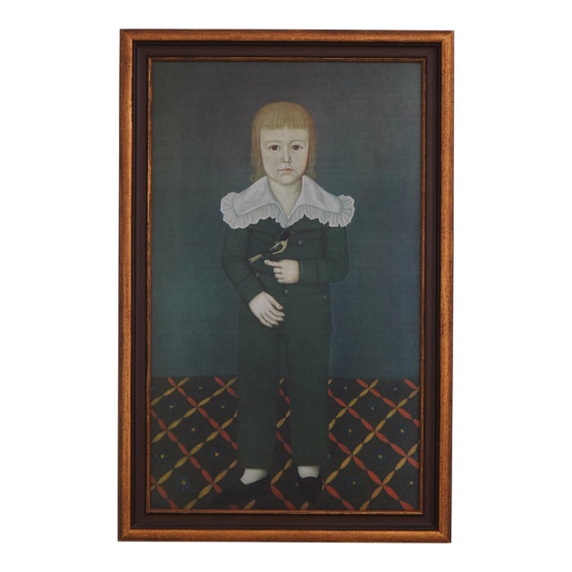 John Brewster Boy With Finch Reproduction Painting on Canvas For Sale