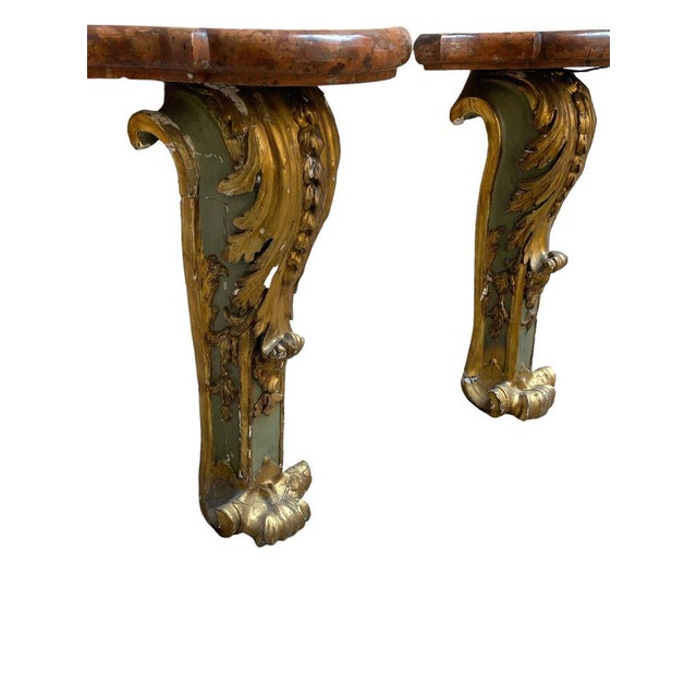 Antique Wooden Shelves, Set of 2 For Sale - Image 6 of 9