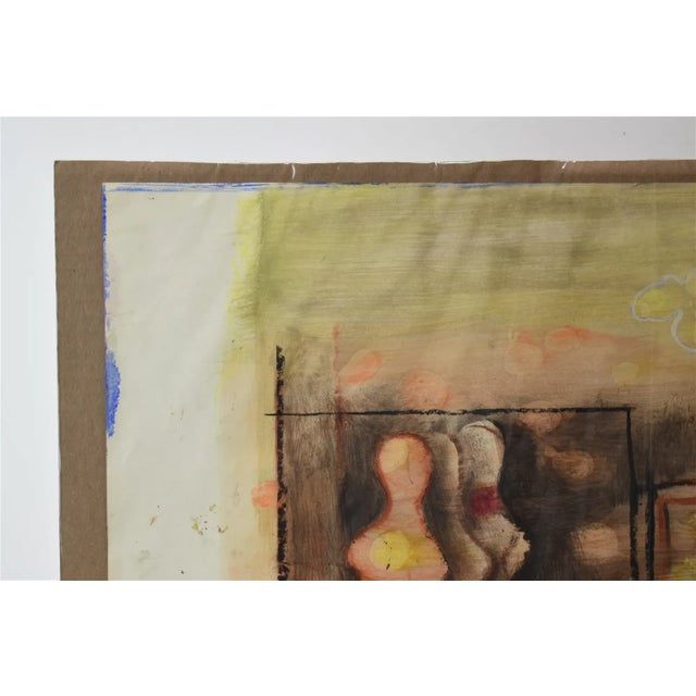 Vintage Orignal Lucia Wilcox Gouache Mixed Median Abstract Nudes Painting Sketch For Sale In New York - Image 6 of 7