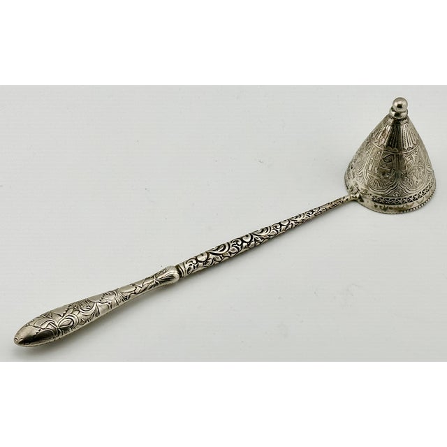 Early 20th Century Early 20th Century Interesting Hand Made Repurposed Antique Sterling Items Created Candle Snuffer - One of a Kind For Sale - Image 5 of 18