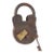 Antique Large Operable Steel Padlock With Keys For Sale