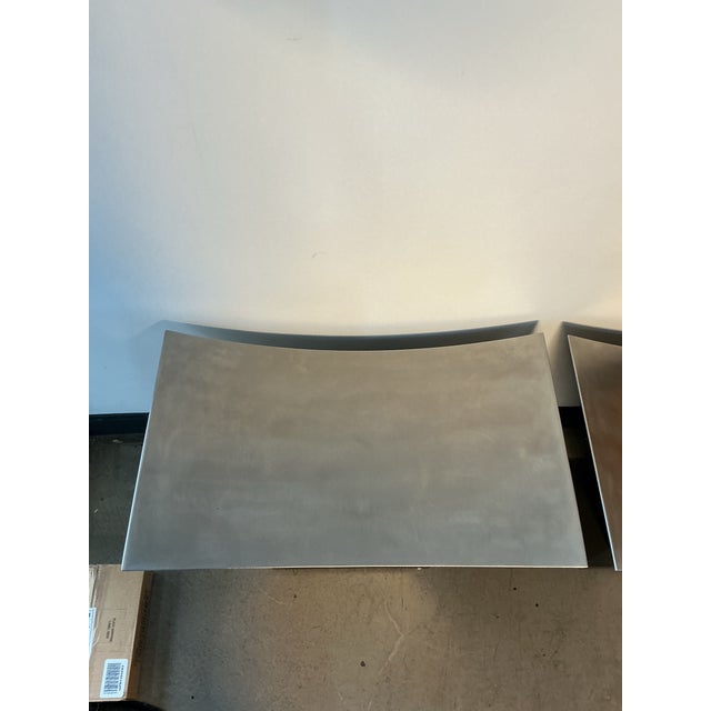 Late 20th Century Custom Stainless Steel Table For Sale - Image 4 of 4