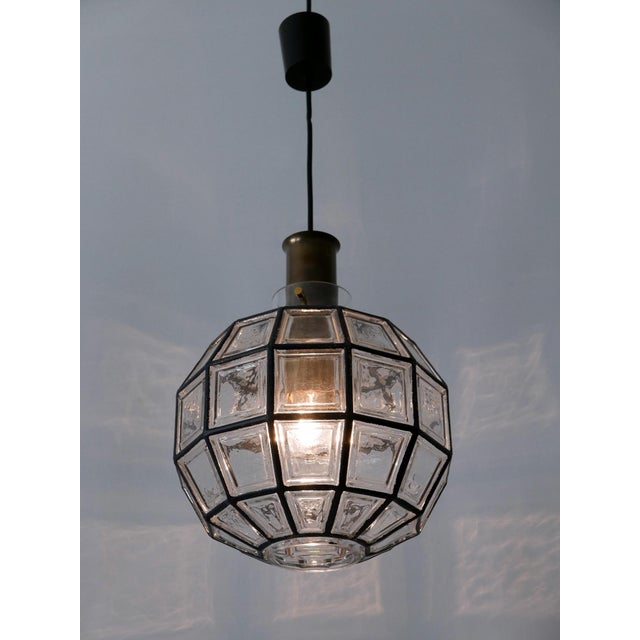 Large Mid-Century Modern Pendant Lamp by Glashütte Limburg, Germany, 1960s For Sale - Image 11 of 18