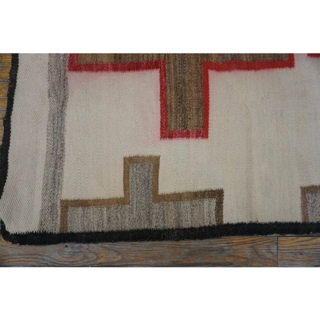 1920s Early 20th Century American Navajo Style Carpet ( 2'6" X 4'9" - 76 X 145 ) For Sale - Image 5 of 12