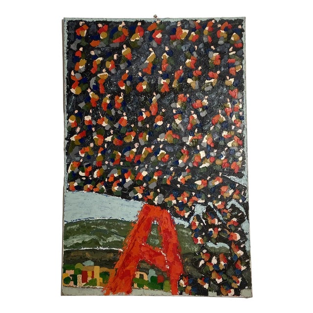 Piero Dosi, Una "A" Presuntuosa, 1993, Oil on Canvas For Sale