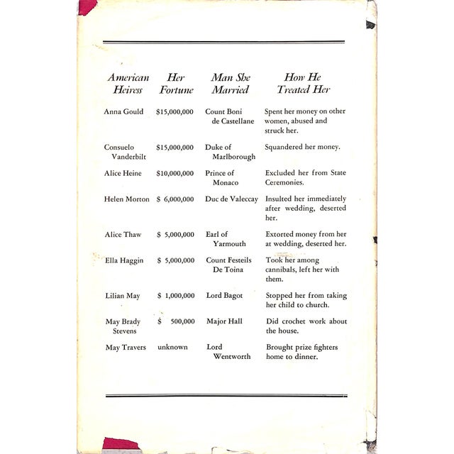 Traditional "Heiresses and Coronets: The Story of Lovely Ladies and Noble Men" 1959 Eliot, Elizabeth For Sale - Image 3 of 10