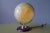 Vintage Illuminated Glass Topographical 24 cm Globe with Pagwood Base from JRO-Verlag, 1960s For Sale - Image 6 of 17