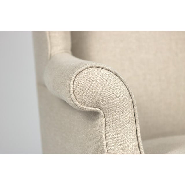 White Late 19th Century Mahogany Frame Upholstered Wing Chair For Sale - Image 8 of 13