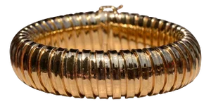 The Tubogas: Vintage Italian Made Tubogas Bracelet in Yellow Gold