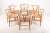 Set of six wishbone chairs in oak and paper cord designed by Hans J Wegner. Great original condition. I have official...