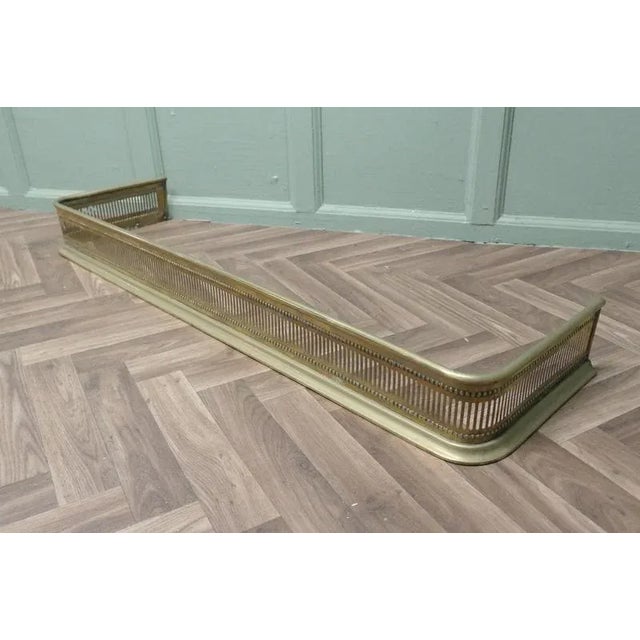 Long Pierced Brass Fender, 19th Century For Sale - Image 6 of 7