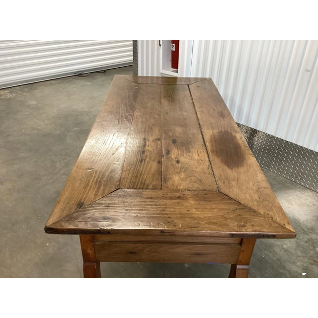 French Chestnut Farmhouse Coffee Table W/Storage For Sale - Image 10 of 10