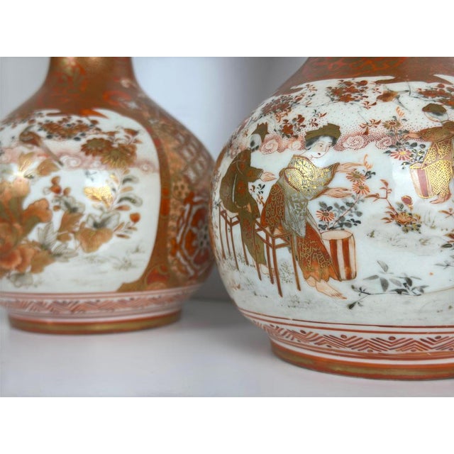 Gold Antique Japanese Vases, 1890, Set of 2 For Sale - Image 8 of 13
