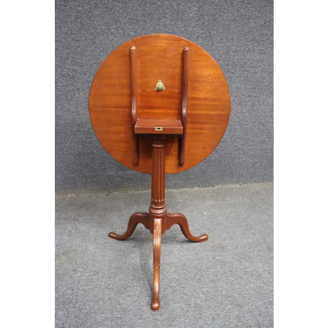 Mahogany Queen Anne Tilt-Top Table With Tripod Base For Sale - Image 11 of 11
