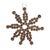 Contemporary Wood Bead Snowflake Ornament (Set of 12) For Sale - Image 3 of 5