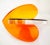 Orange Lucite Interlocking Hearts Sculpture by Michael Gitter For Sale - Image 8 of 9