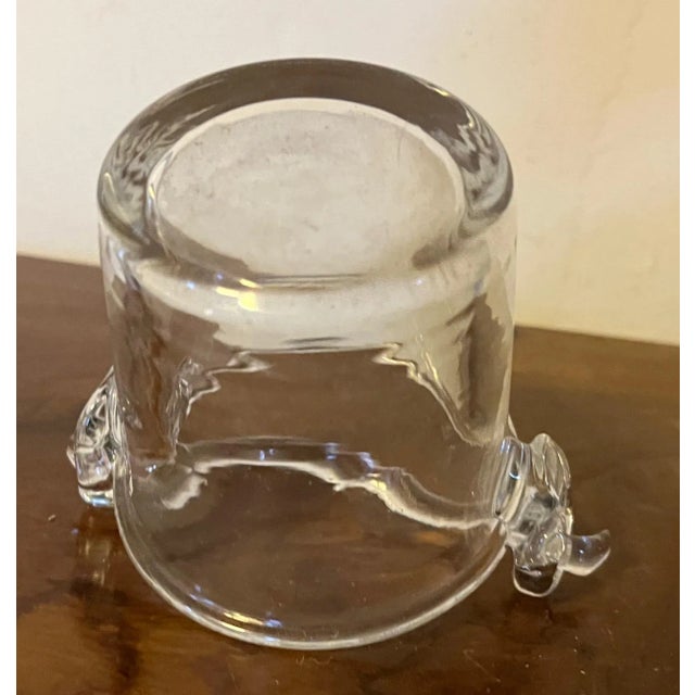 Transparent Antique 19th Century American Flint Glass Sweetmeat Basket or Cream Pail With Swing Handle For Sale - Image 8 of 13