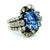 Victorian 1980s Paul Matthews Victorian Revival Platinum Ring With Gia Certified 6.67ct Ceylon Sapphire & Diamonds, Size 6.5 For Sale - Image 3 of 17