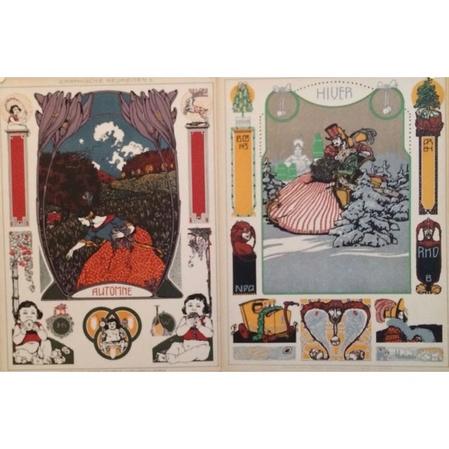 German Decorator Prints C1900 - Fall/Winter S/2 For Sale - Image 4 of 4