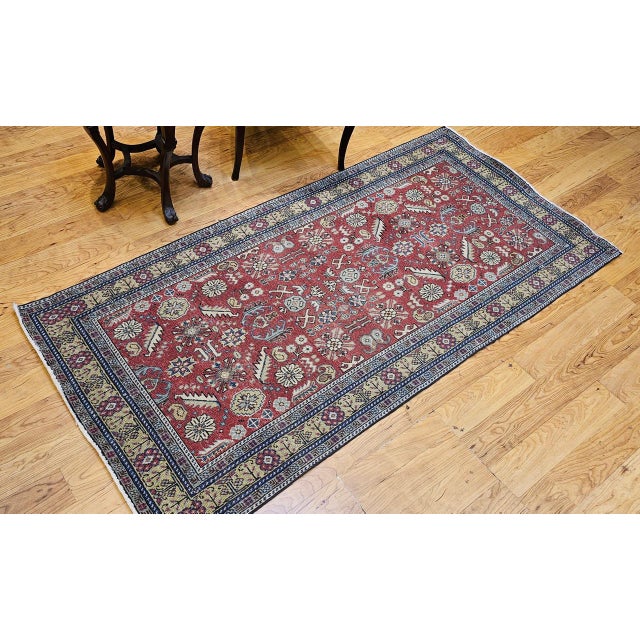 Antique Khotan Area Rug, Hand-Woven Wool, Allover Geometric Design, 3' X 7' For Sale - Image 13 of 13