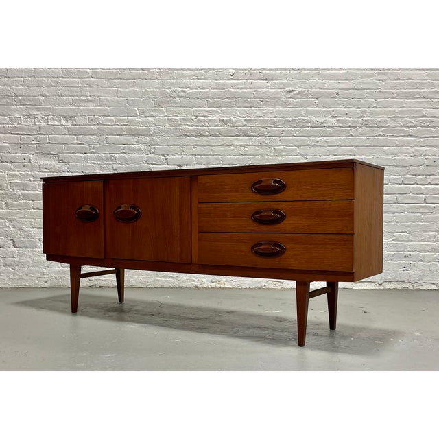 Rare Mid Century Modern Danish Teak Credenza / Media Stand, C. 1960's For Sale - Image 13 of 16