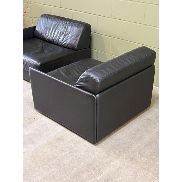 Black Model DS-76 Daybed and Sofa in Black Leather by de Sede, 1980s, Set of 2 For Sale - Image 8 of 12