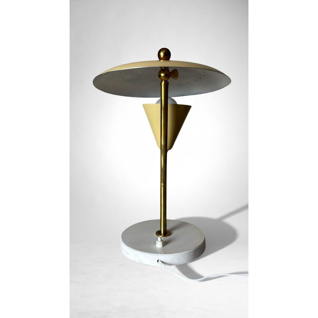 Mid-Century Modern Mid 20th Century Italian Adjustable Table Lamp in Metal and Brass For Sale - Image 3 of 18