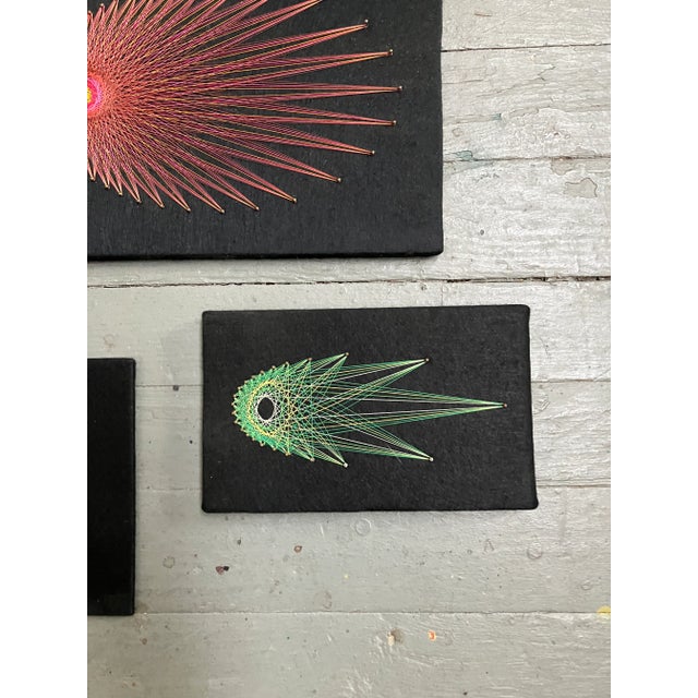 Abstract 1970’s Gallery Wall Collection 5 Original Edward Young Abstract String Art Wall Art-Set of 5 For Sale - Image 3 of 9