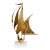 Brass and Marble Sailboat Sculpture For Sale