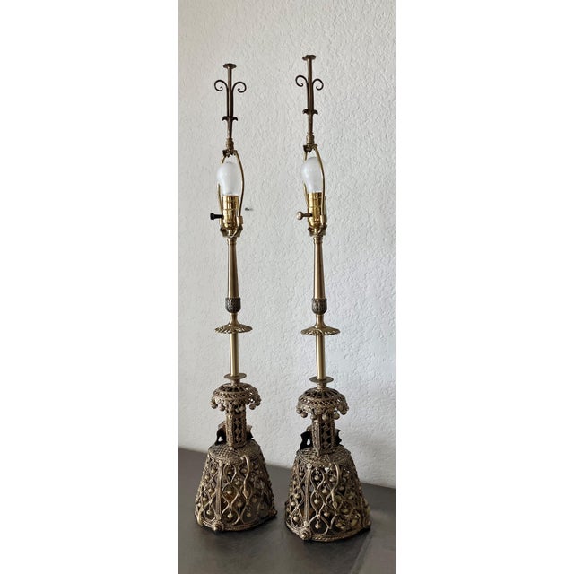 Late 20th-Century British Colonial-Style Elephant Table Lamps in the Manner of John-Richard - A Pair For Sale In Austin - Image 6 of 18