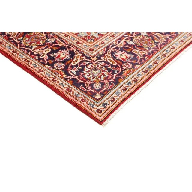 Middle Eastern Rug Hand-Knotted Kashan 206 X 308 Cm Exotic Patterns For Sale - Image 5 of 11