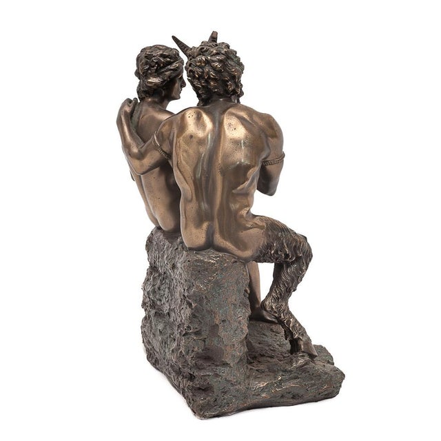 Sculpture of Pan and Daphnis in Bronze & Resin, 2008 For Sale - Image 3 of 13