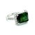 Natural Tourmaline Diamond Ring 14k W Gold 4.2 TCW Certified For Sale - Image 14 of 16