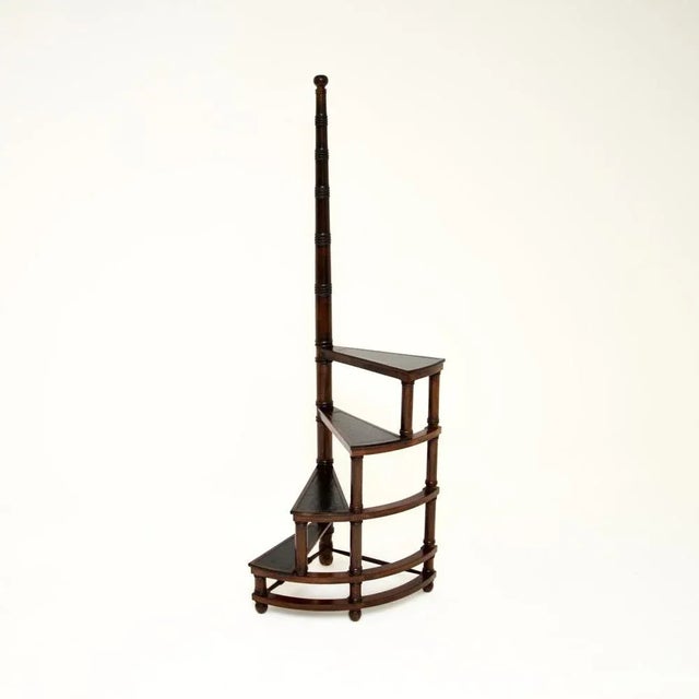 Georgian Leather Top Library Step, 1930s For Sale - Image 3 of 11
