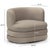 Astor Taupe Faux Mohair Swivel Hotel Lounge Chair For Sale In Los Angeles - Image 6 of 7