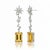 Not Yet Made - Made To Order Citrine and Colorless Topaz Drop Earrings Silver, Gold, A Pair For Sale - Image 5 of 5