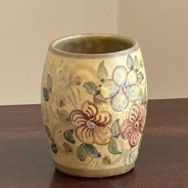 Rustic European Vintage Hand Painted Algarve, Portugal Pottery Mug For Sale - Image 3 of 18