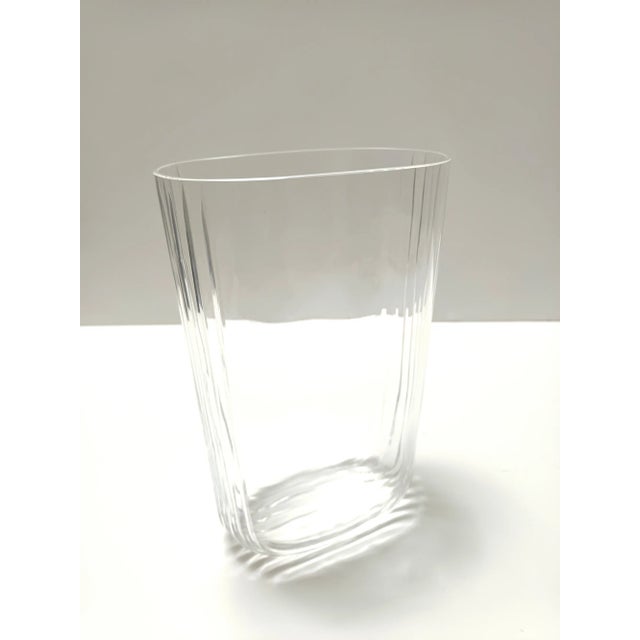 Rectangular Transparent Murano Glass Vase by Carlo Moretti, Italy, 1990s For Sale - Image 4 of 10