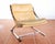 Mid-Century Cream Swiss Leather, Chrome & Leather Zeta Lounge Chair by Paul Tuttle for Strassle MCM, 1970s For Sale - Image 15 of 18