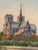 1940s Mid 20th Century Oil on Board Painting of Notre-Dame Cathedral, Paris c.1946 For Sale - Image 5 of 15