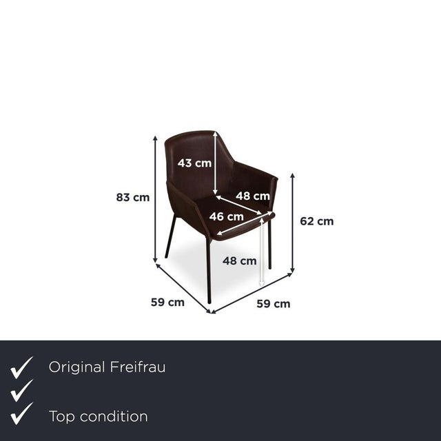 Modern Freifrau Grace Chairs in Leather, Set of 6 For Sale - Image 3 of 17