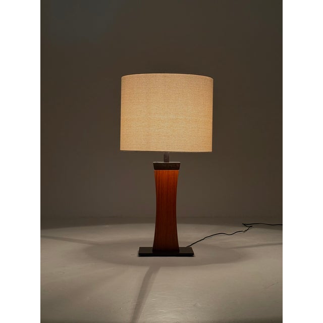 Mid-Century Modern Italian Teak Table Lamp, 1970s For Sale - Image 13 of 17