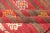 Colorful Red and Brown Striped Turkish Kilim Rug With Geometric Shapes For Sale - Image 12 of 13