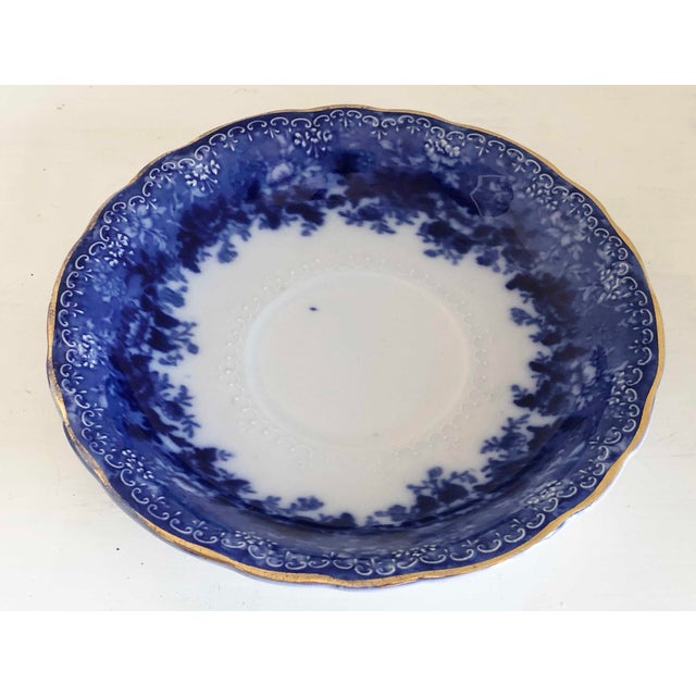 Antique Ridgway Dundee Flow Blue Saucer For Sale - Image 11 of 11