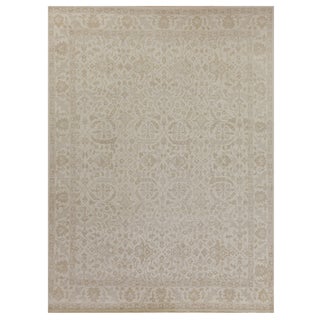 Vith Ivory Hand knotted Wool Area Rug - 10'x14' For Sale