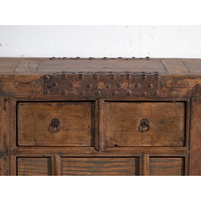 Antique Nine-Drawer Cabinet in Pine Wood, China, 1930s For Sale - Image 9 of 13