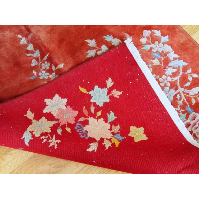 1920s Vintage Handmade Art Deco Chinese Rug For Sale - Image 9 of 10